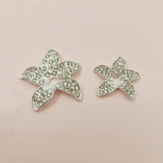 Buy 4 Pcs/Lot Christmas Decorative Metal Starfish Buttons with Rhinestones at Greater Goods