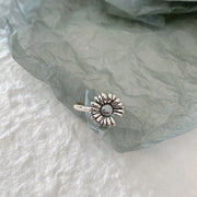 Buy Charming Open Big Sunflower Flower Ring - Vintage Boho Party Rings at Greater Goods