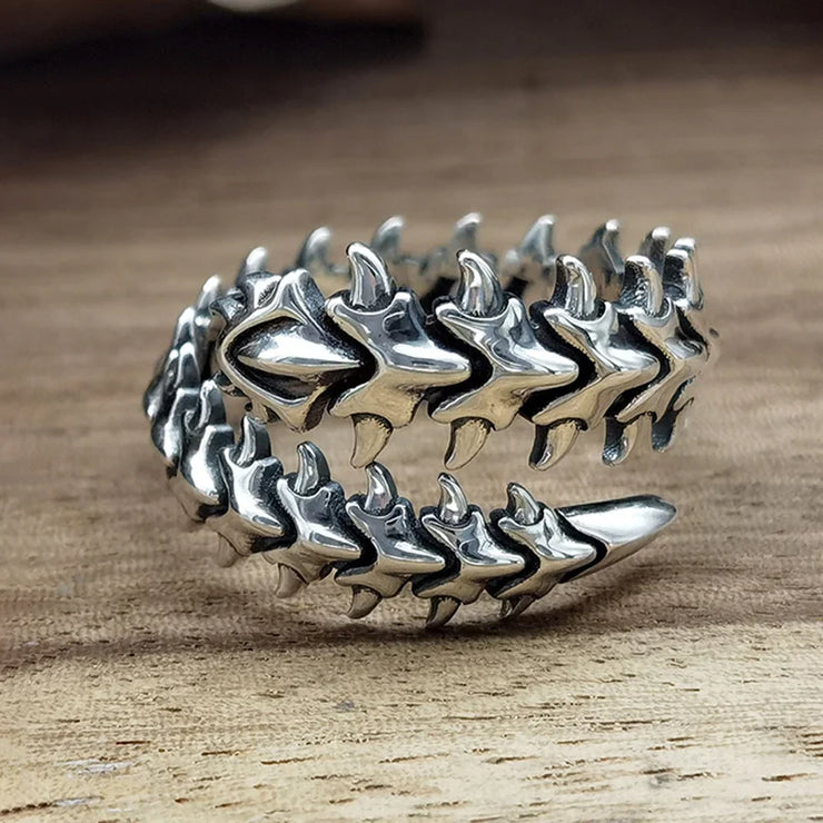 Buy Vintage Punk Centipede Couple Ring - Gothic Geometric Spine Five Finger Rings 
