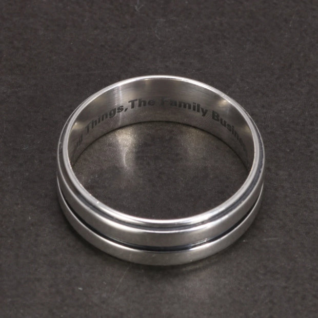 Dean Winchester Ring Authentic 925 Silver Supernatural Aphorism Engraving Saving People, Hunting Things, The Family Business