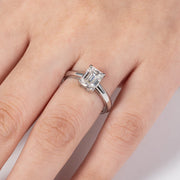 Buy AnuJewel 6x8mm 2ct Emerald Cut Moissanite Engagement Wedding Ring at Greater Goods