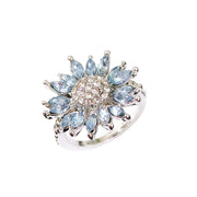 Buy Luxury Oval Crystal Sunflower Zircon Ring - Elegant Charm for Women's Party and Wedding