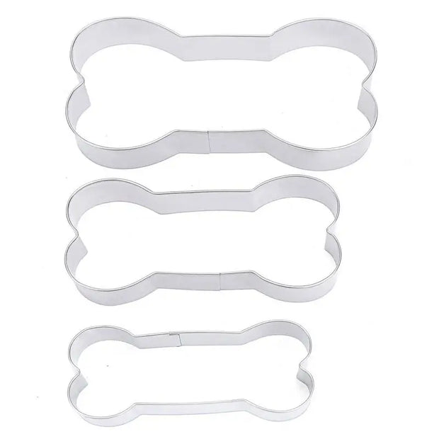 Buy Dog Biscuit Cutter Set - Stainless Steel Bone Shaped Cake Cutters for Homemade Treats