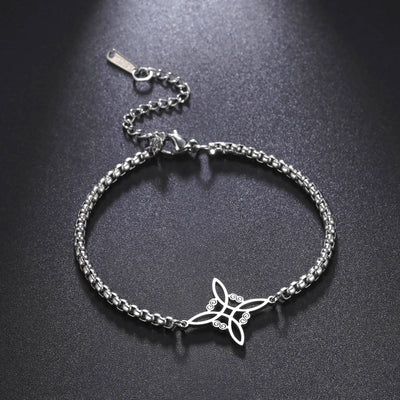 Buy Skyrim Witchcraft Witch Knot Charm Bracelet - Stainless Steel Vintage Jewelry at Greater Goods