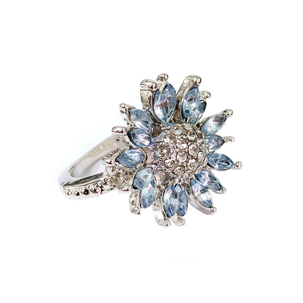 Luxury Oval Crystal SunFlower Zircon Rings for Women Elegant Party Wedding Finger Charm Wedding Ladies Rings Jewelry